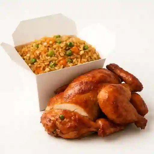 1/2 CAJA de ARROZ CHINO 4 PERSONAS + 1/2 POLLO