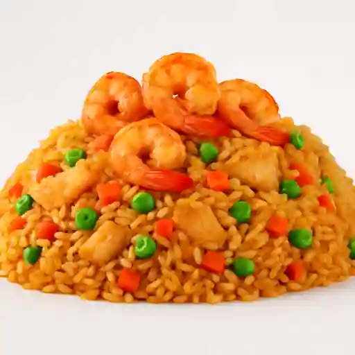 Arroz con pollo y camaron 3 personas