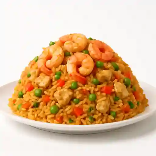 Arroz con pollo y camaron 7 personas