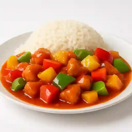 Agridulce cerdo o pollo 3 personas