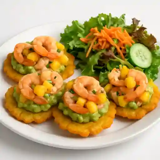 Patacones con Camarones