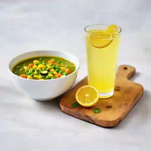 Sopa Verduras + Limonada Natural