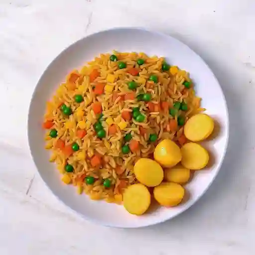 Arroz chino personal + papa criolla
