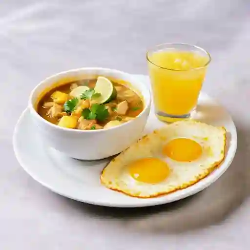 Combo Caldo, Huevos y Bebdida