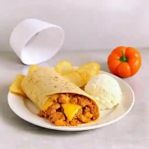 Mulita de Milanesa con Birria y Helado.