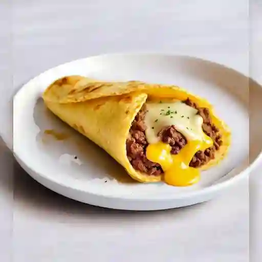 Arepa con Torta de Carne y Queso