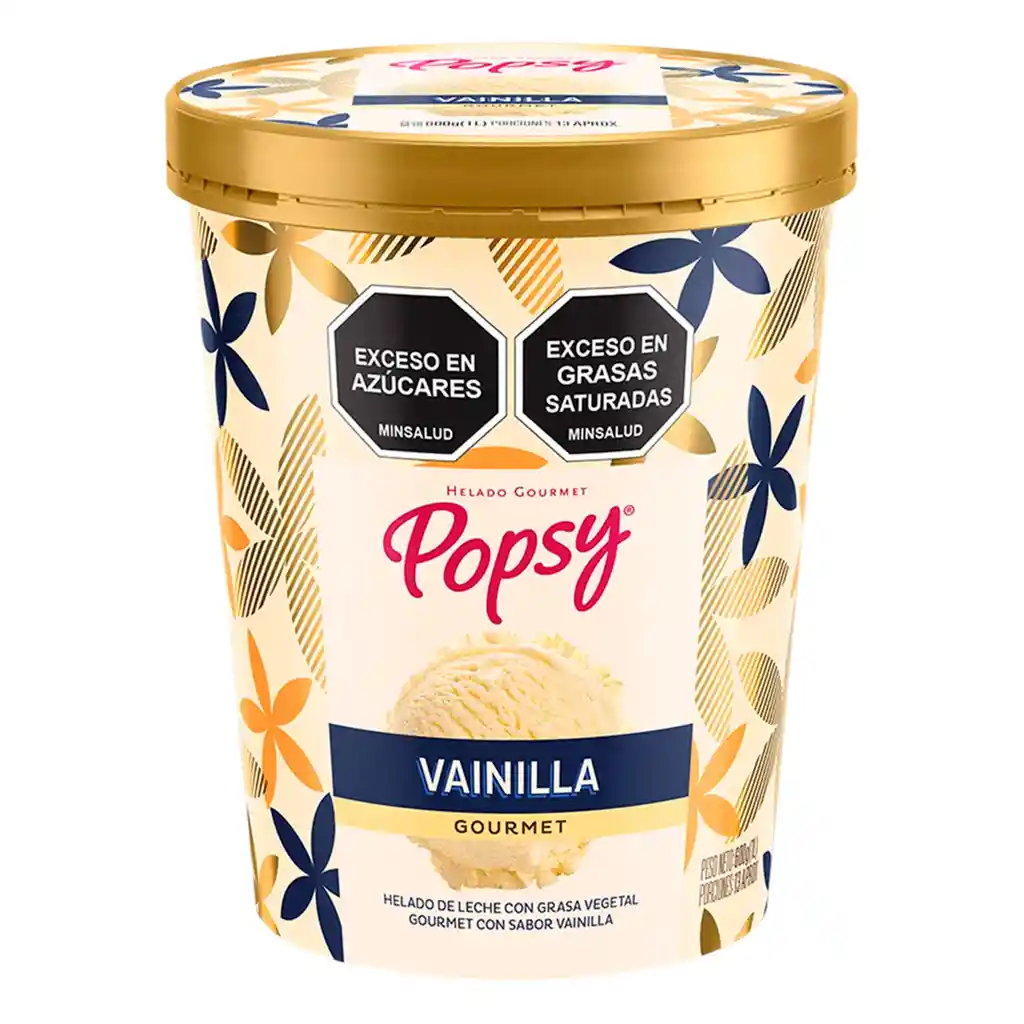 Popsy Helado Vainilla Gourmet 600 g
