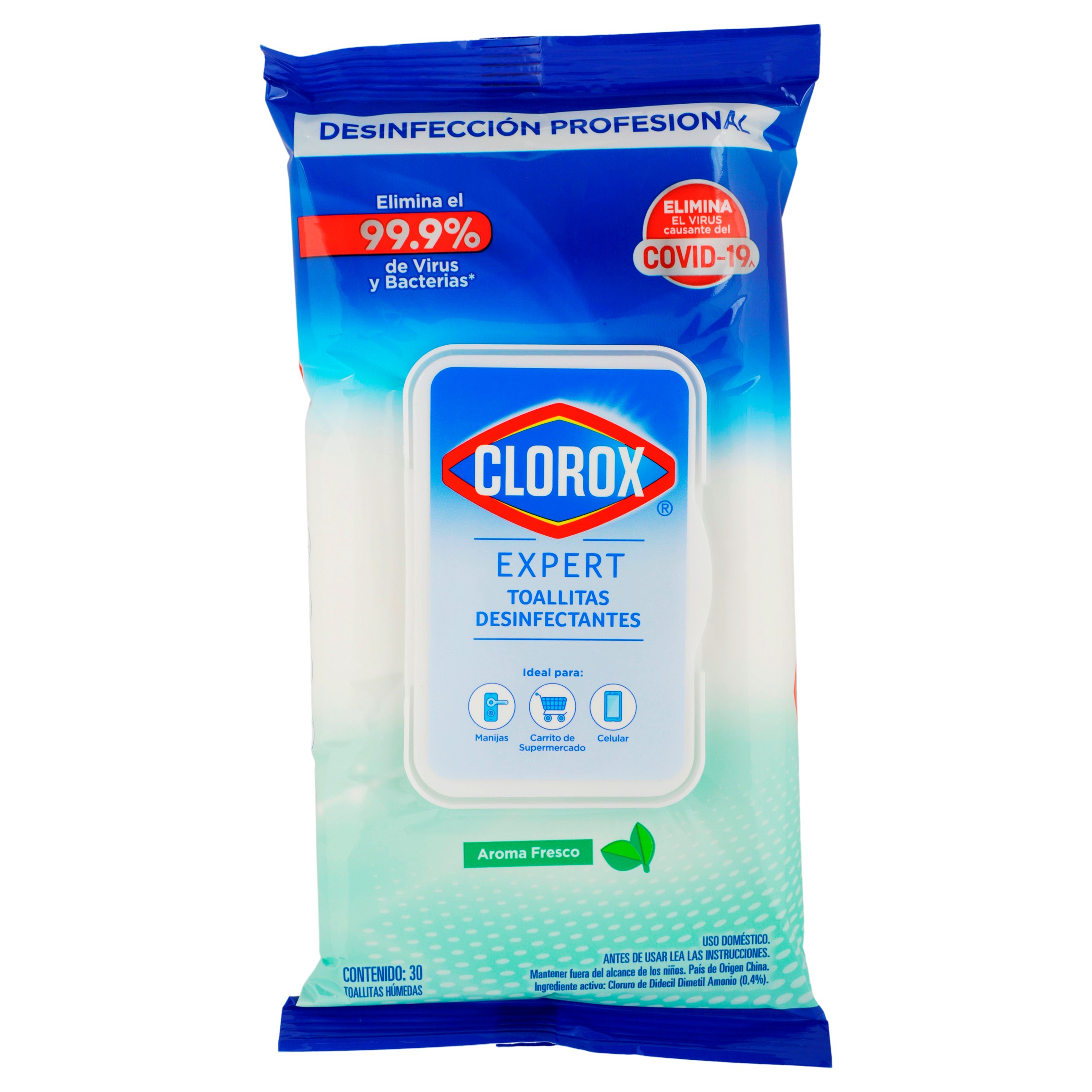Clorox Toalla Desinfectante Expert Fresco Flowpack 30 und