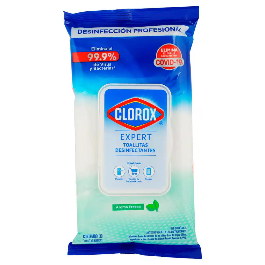 Clorox Toalla Desinfectante Expert Fresco Flowpack