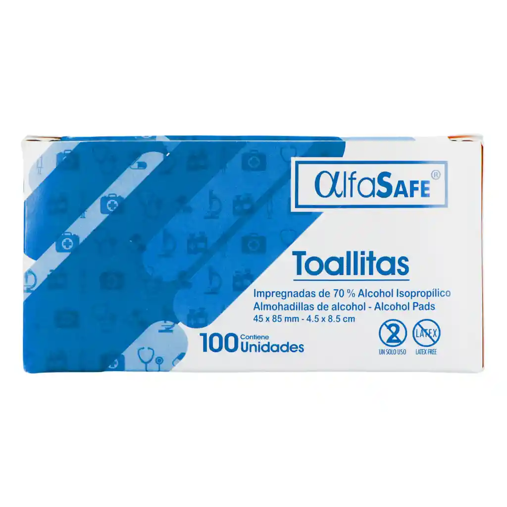 Alfasafe Toallitas Alcohol 70% Pack x100