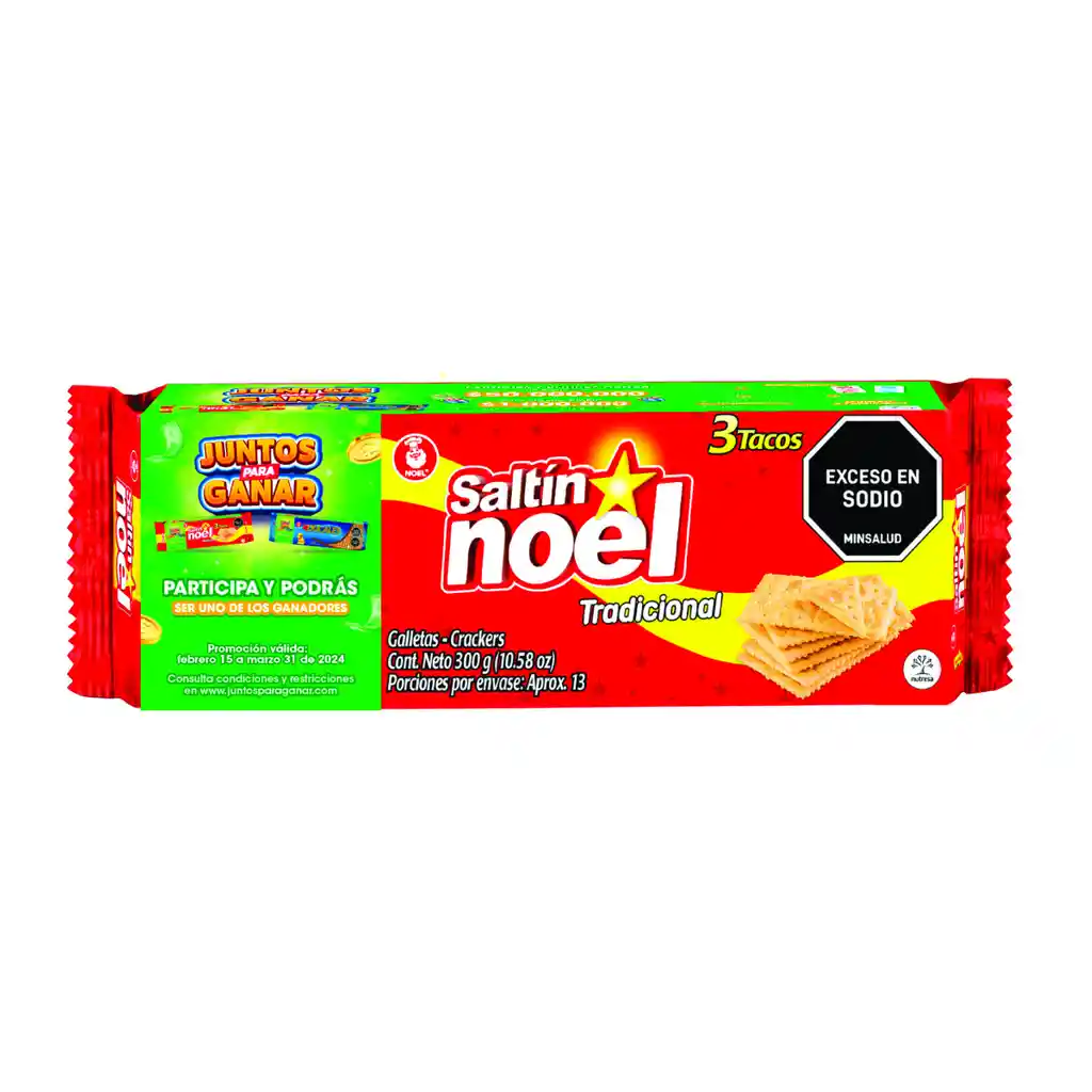 Saltin Noel Galletas Crackers Sabor Tradicional