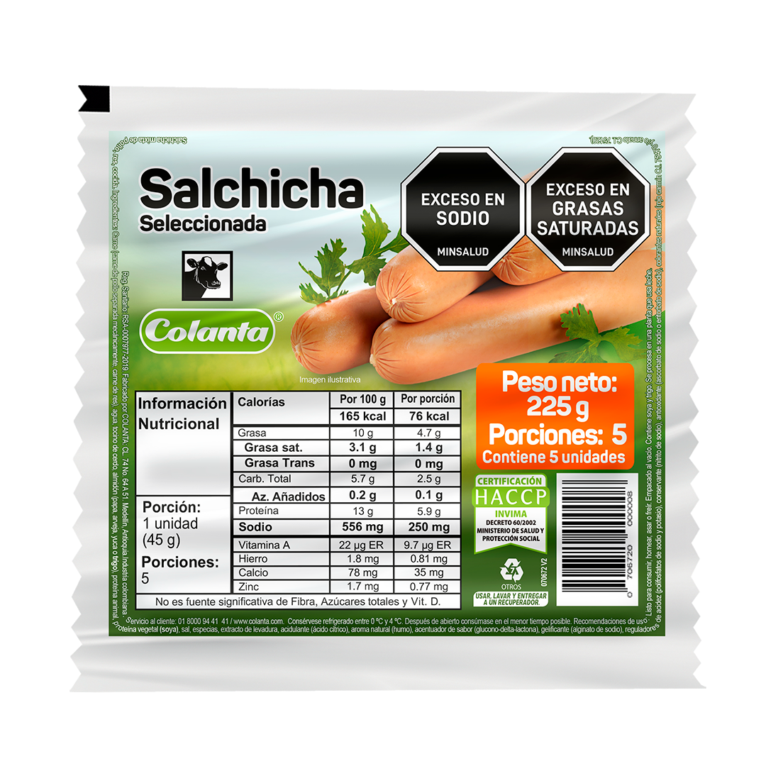 Colanta Salchicha Seleccionada 225 g