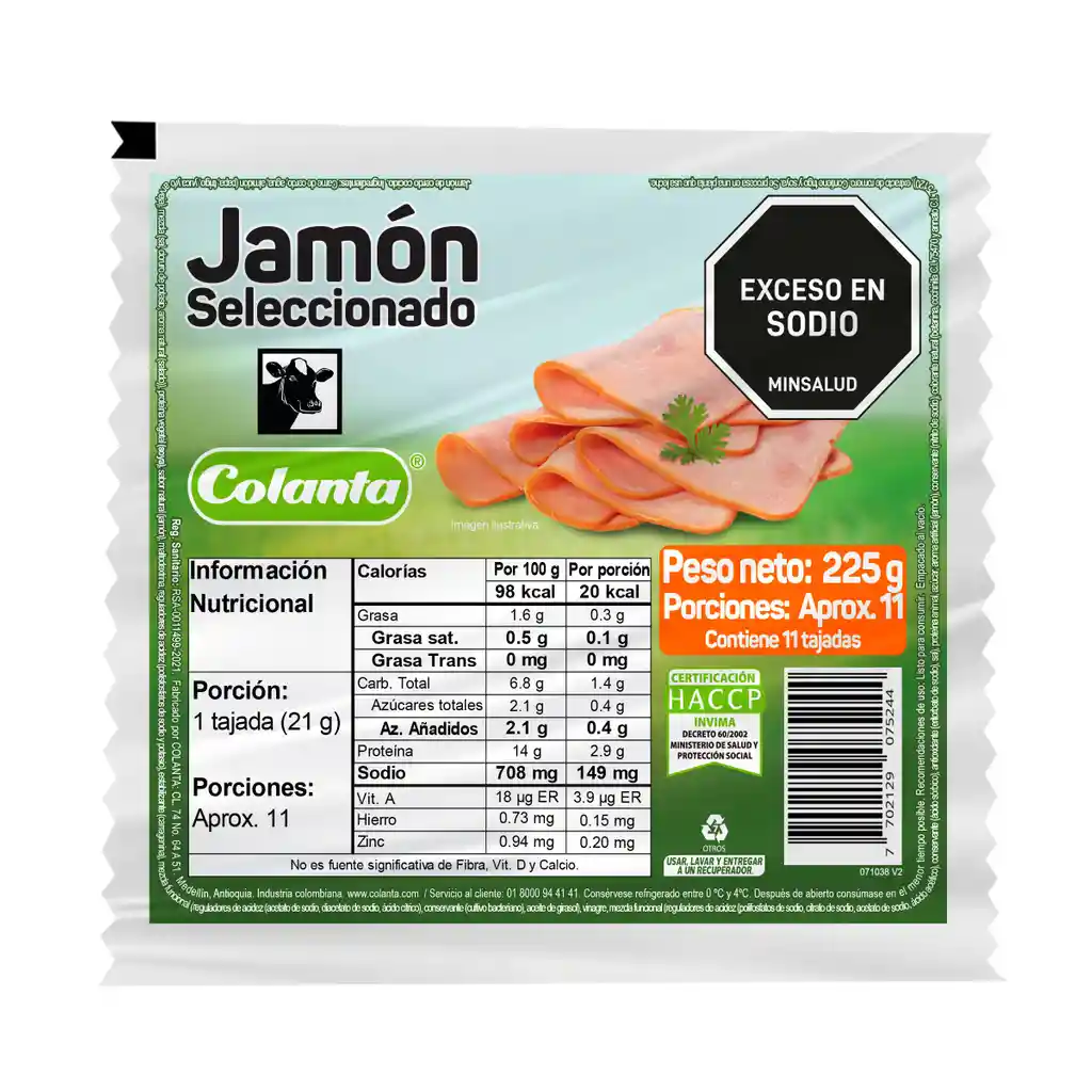 Colanta Jamón Seleccionado 