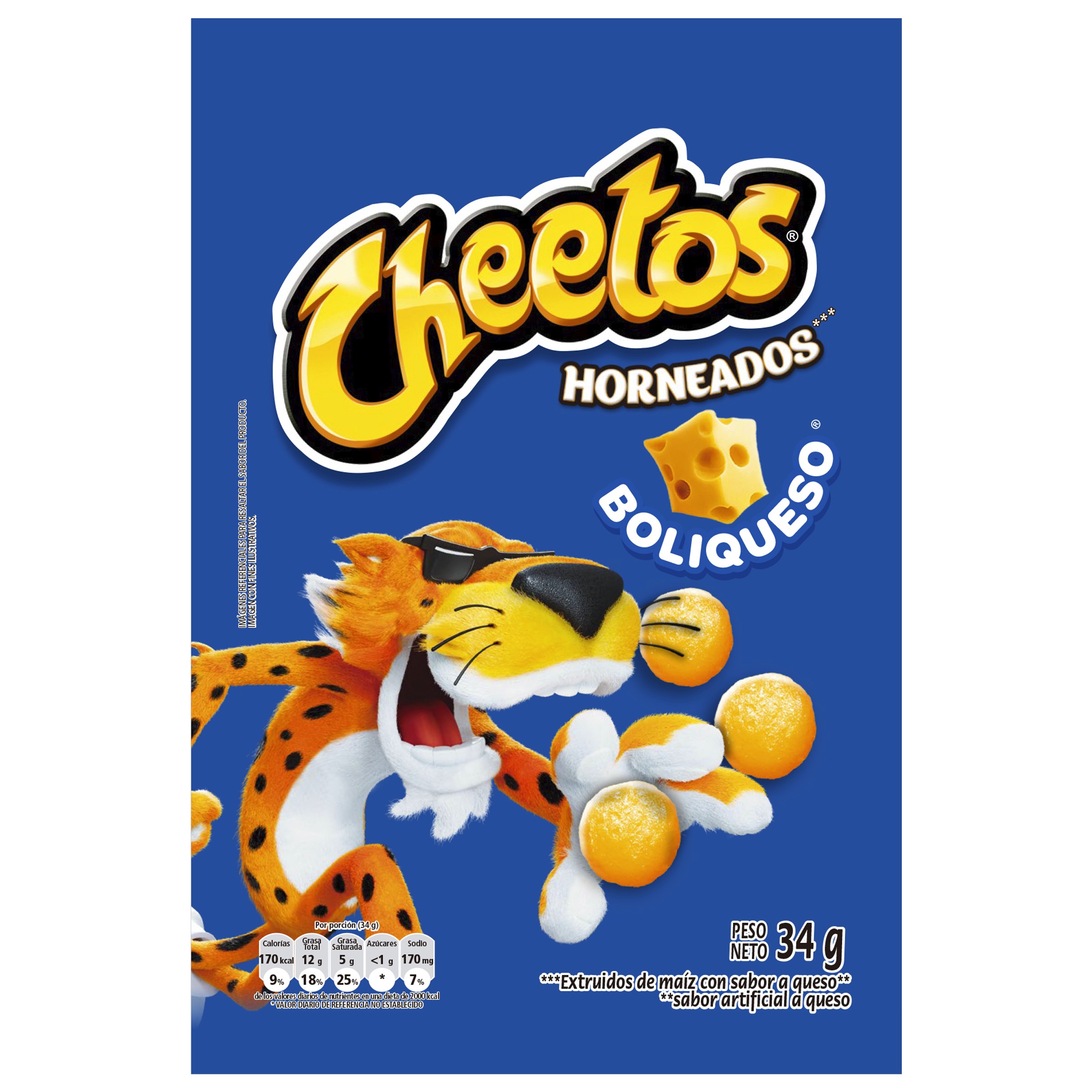 Cheetos Snack de Maíz Horneado Sabor a Queso Boliqueso 34 g