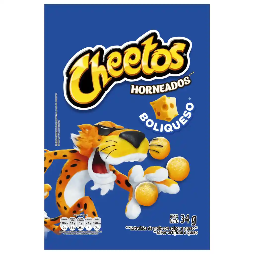 Cheetos Snack de Maíz Horneado Sabor a Queso Boliqueso 34 g