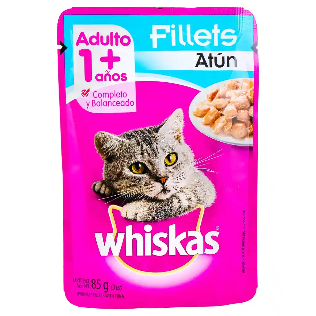 Whiskas Alimento húmedo gato adulto atún 85g