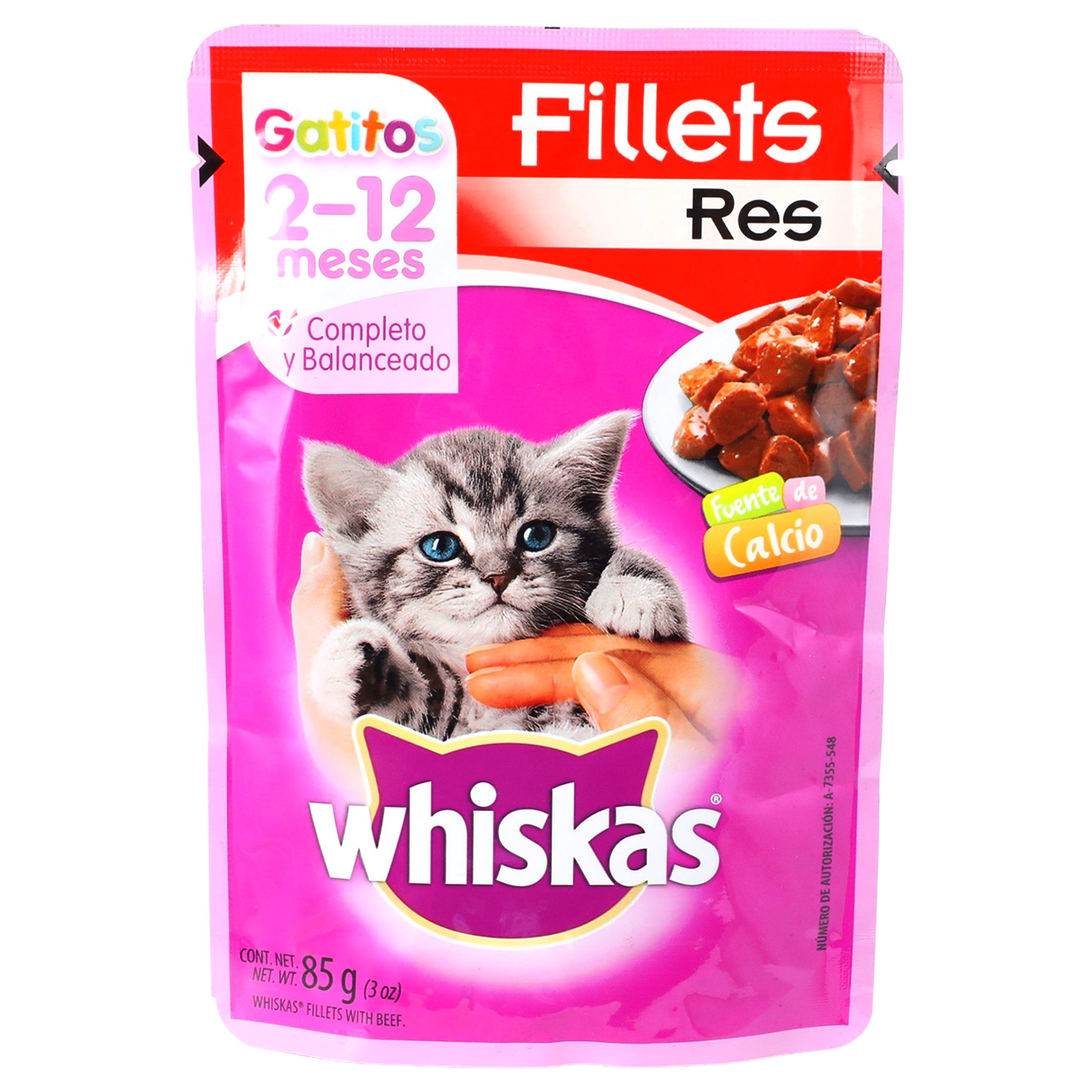 Whiskas Alimento para Gatito Sabor Carne 85 g