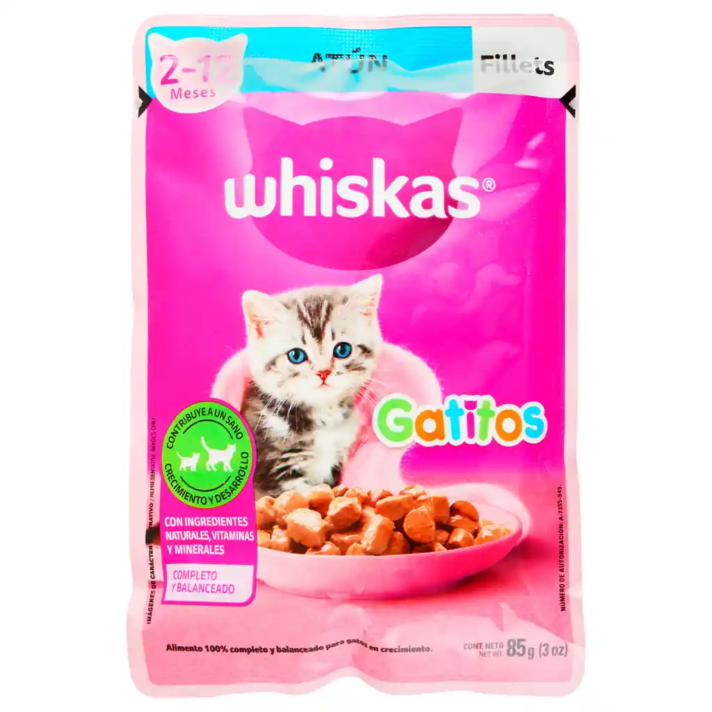 Whiskas Alimento Húmedo para Gatito Sabor Atún