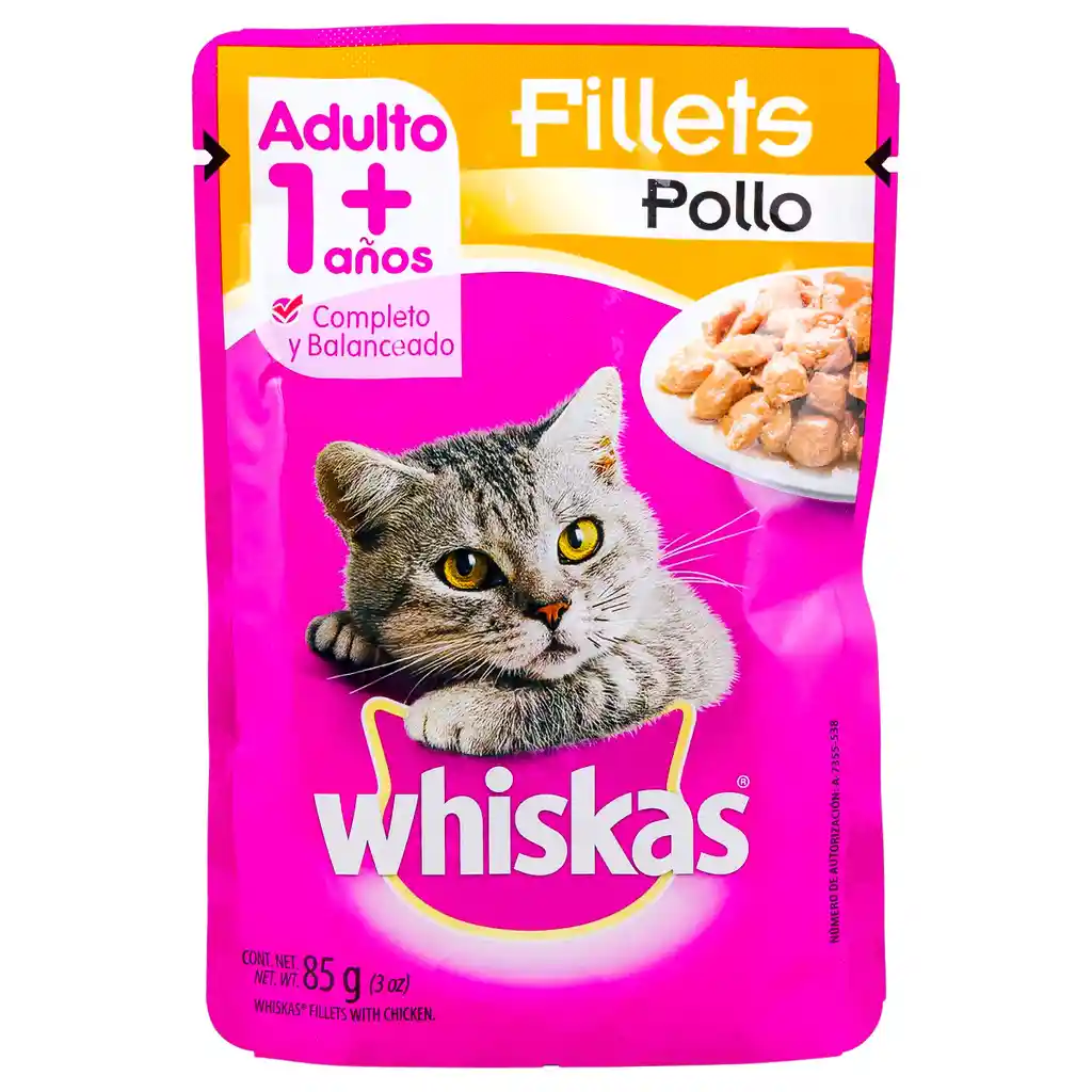 Whiskas Alimento Húmedo Gato Adulto Pollo 85 g