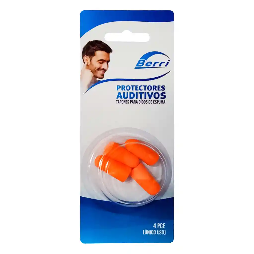 Berri Protectores Auditivos Espuma Pack x4