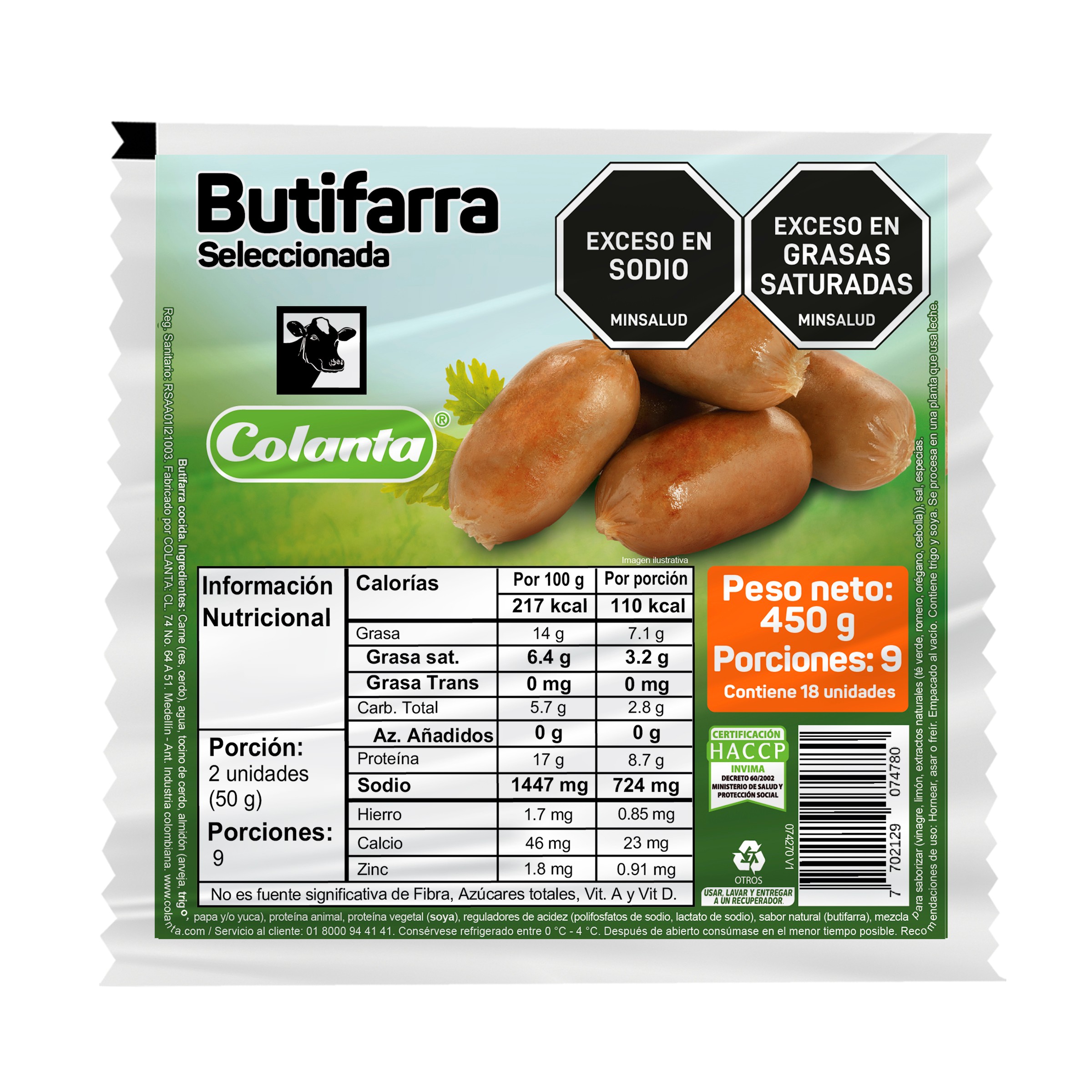 Butifarra Colanta x 450 g