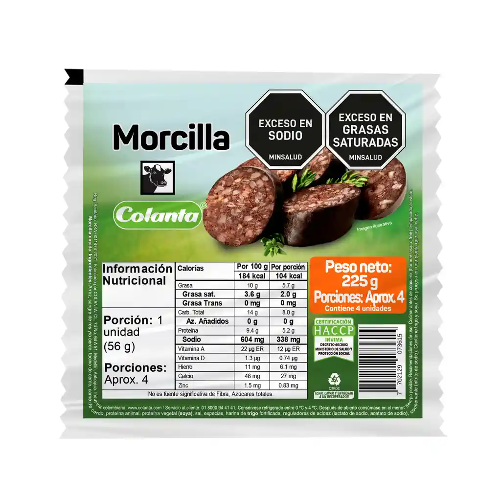 Colanta Morcilla 225g