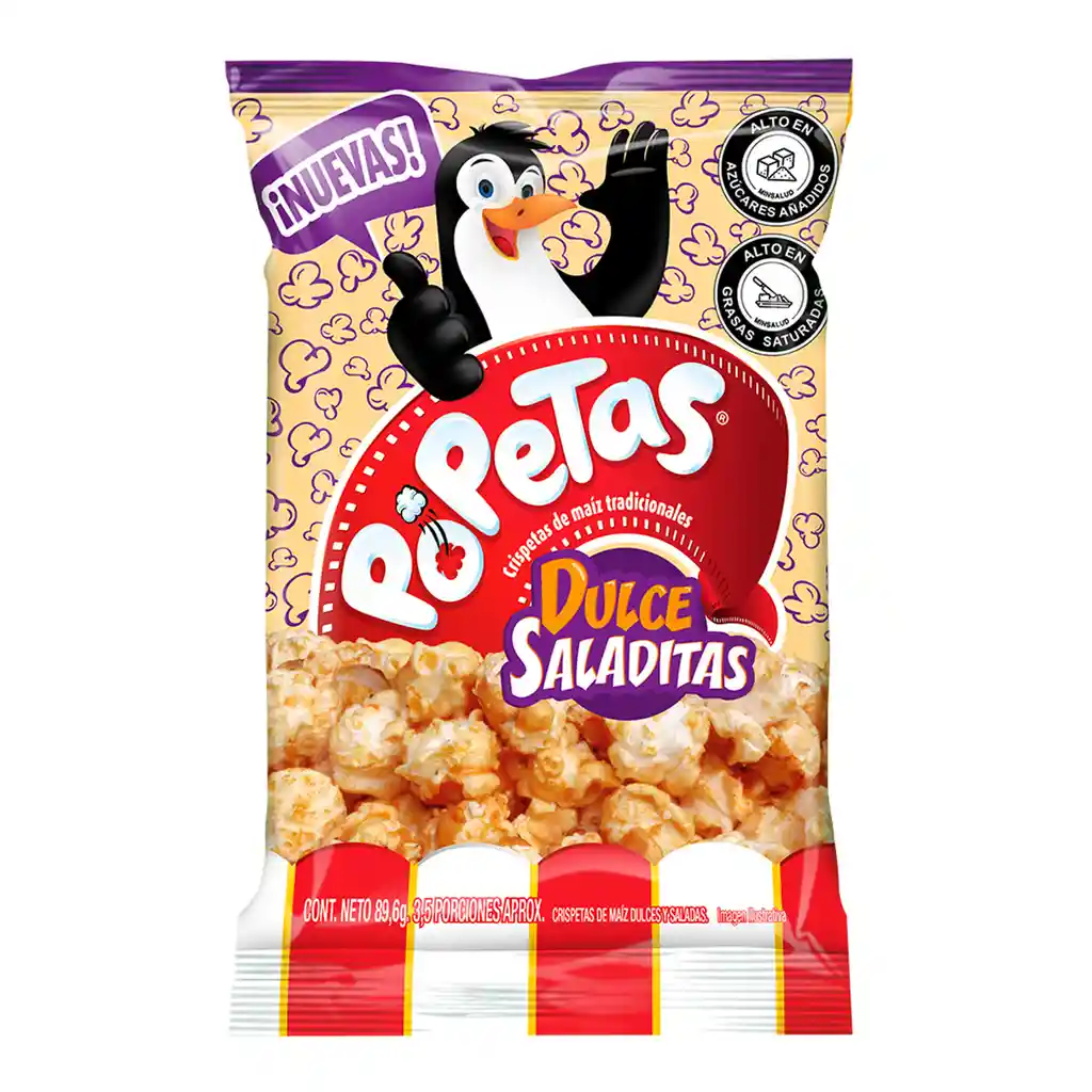 Popetas Crispetas Dulces y Saladitas 89.6g