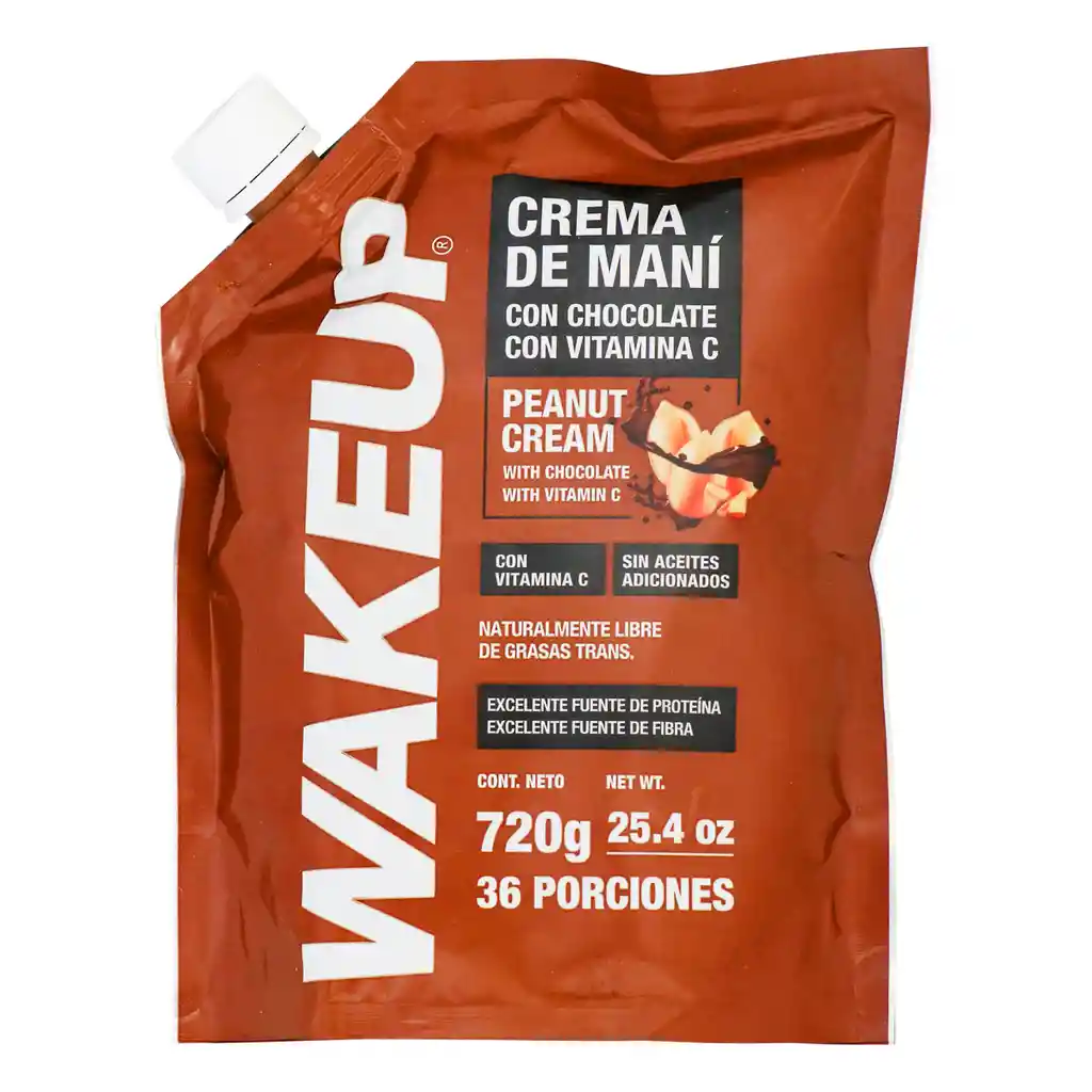 Wakeup Crema de Maní Chocolate 720g