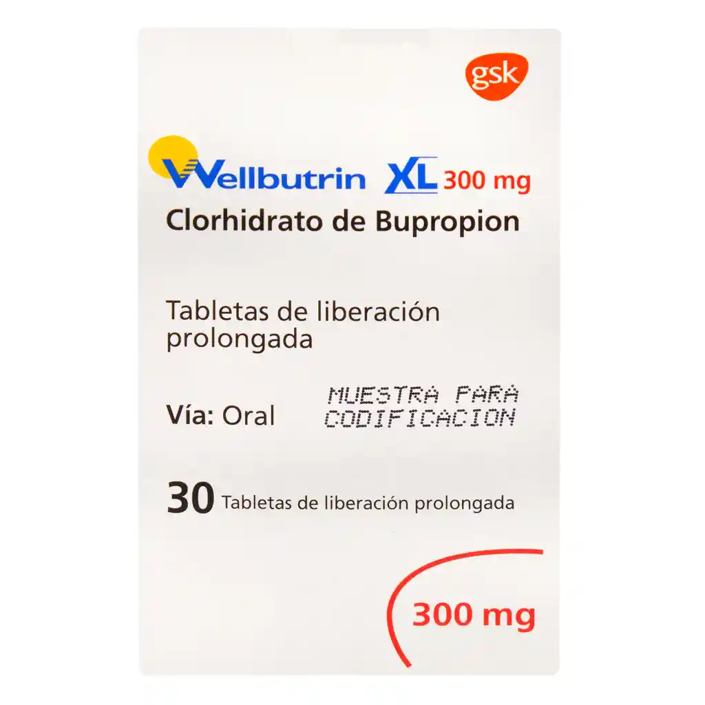 Wellbutrin Xl Vía Oral (300 mg)