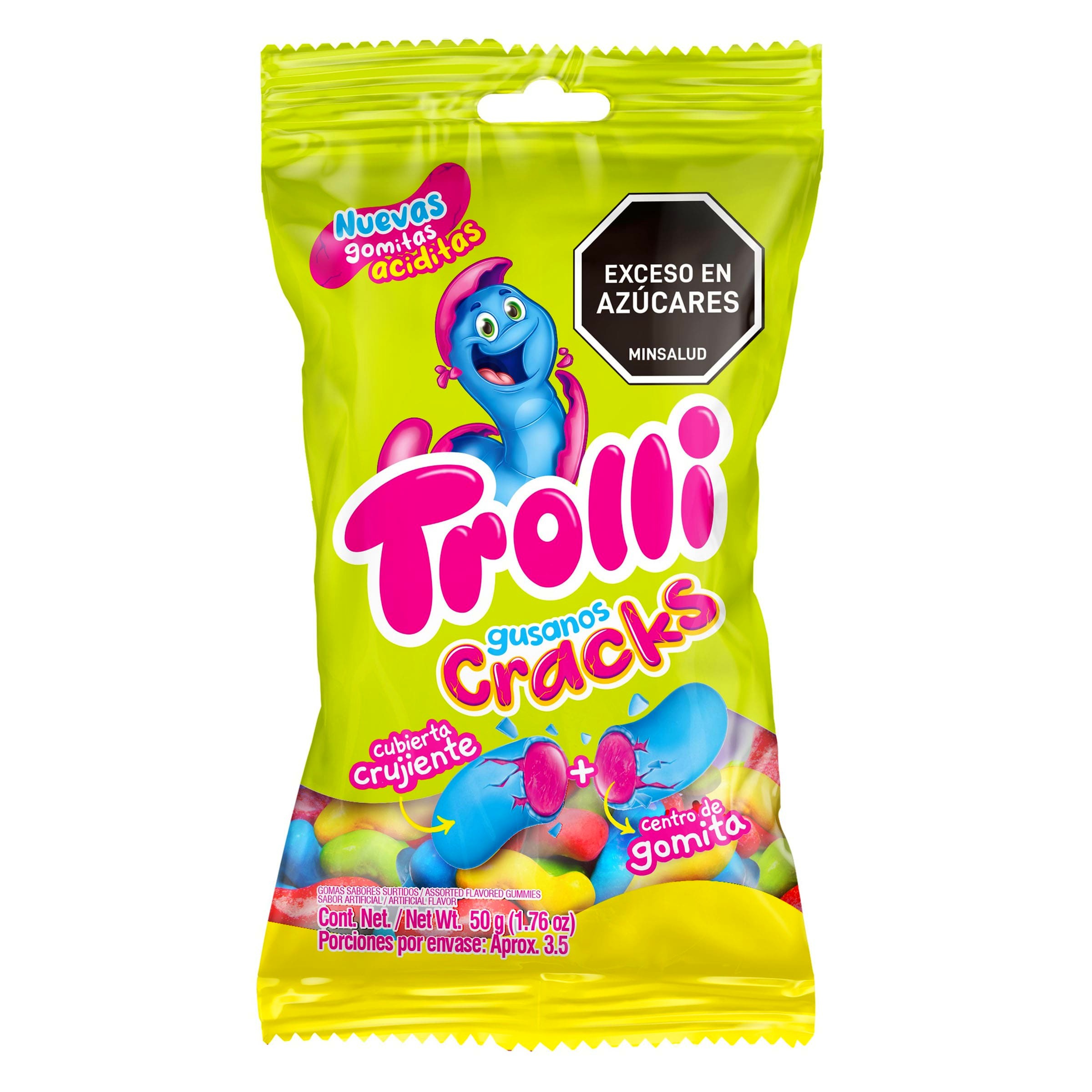 Trolli Goma Surtida Gusano Crack 50g