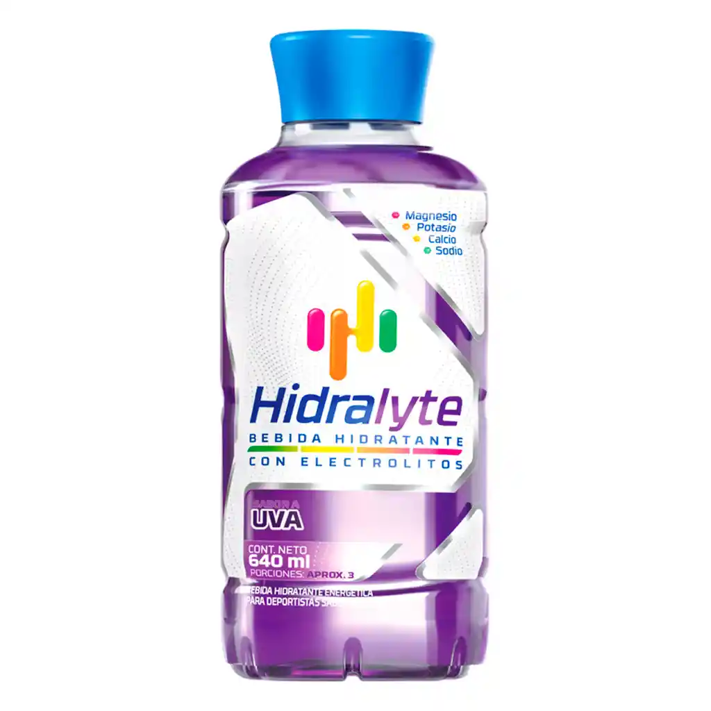 Hidralyte Bebida Hidratante Electrolitos Uva Botella 640ml