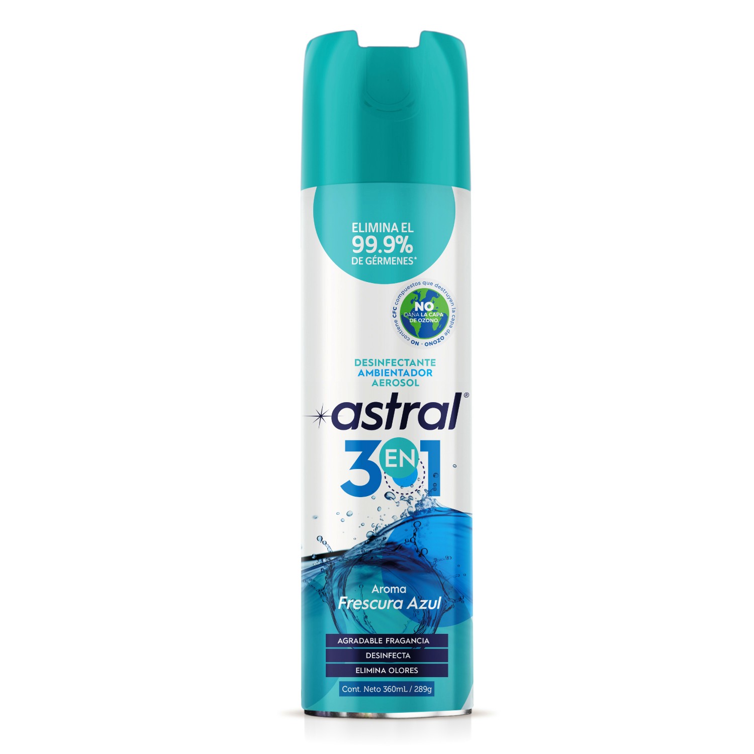 Astral Ambientador Desinfectante Frescura Azul 360ml