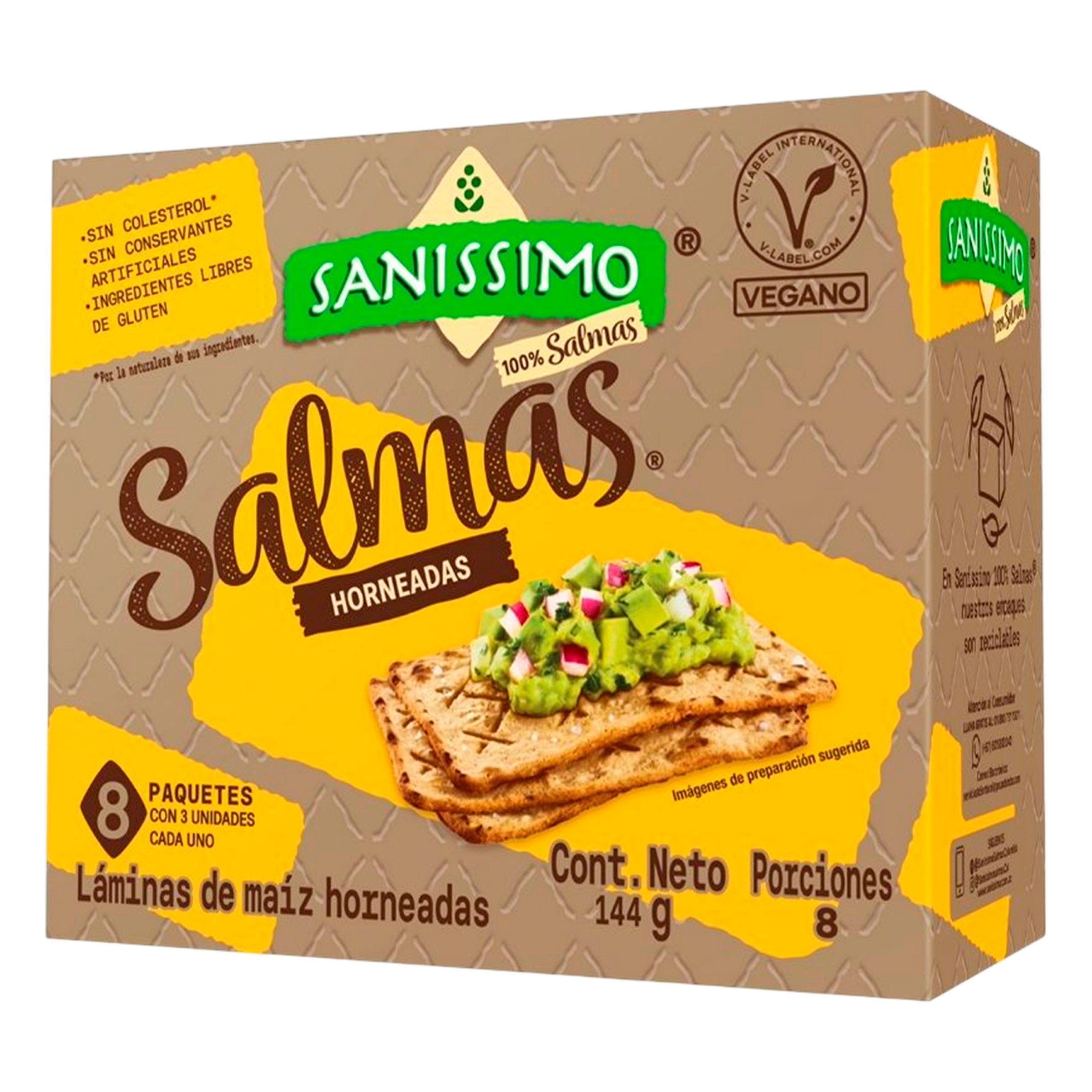 Sanissimo Salmas Lámina de Maíz Horneadas 144g