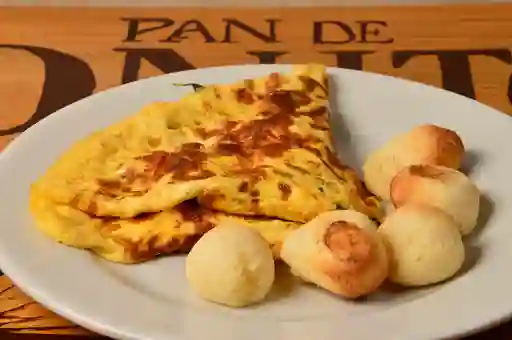 3 Omlettes y 2 Wafflesitos