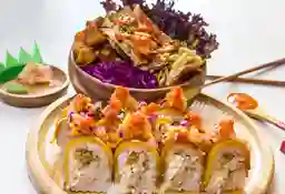 Sushi o bowl tori + gyosa + bebida