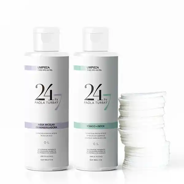 24-7 By Paola Turbay /7 Kit De Limpieza Agua + Discos X 400 Ml