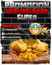 G. 2 Hamburguesas Super Isa + Papa a la