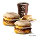 2 Egg Mcmuffin Salchicha + 1 Americano + 1 Hashbrown