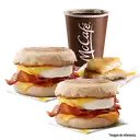 2 Egg Mcmuffin Bacon + 1 Americano + 1 Hashbrown