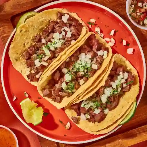 Trio De Tacos De Bistec