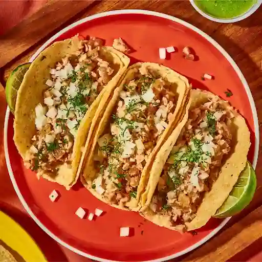 Trio De Tacos De Carnitas