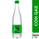 Agua En Botella Con Gas 600 Ml