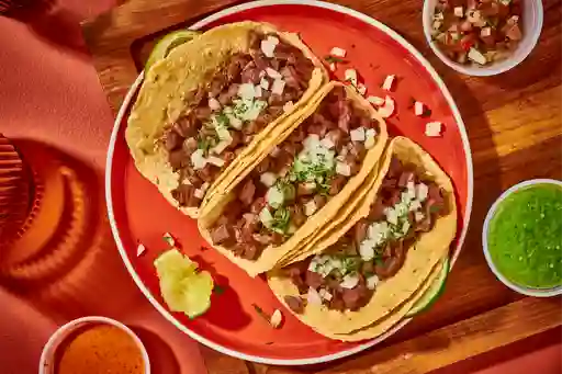 Trio De Tacos De Bistec