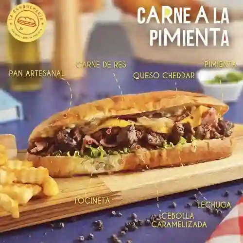 Sándwich Carne Pimienta