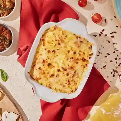 Lasagna De Pollo Y Champiñones