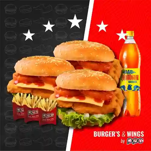 Combo Grande Sándwich Amigos X 3 Bw