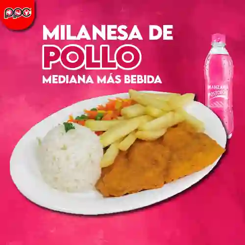 Milanesa Mediana + Bebida