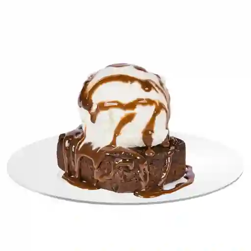 Brownie con Helado de Cafe Mocca