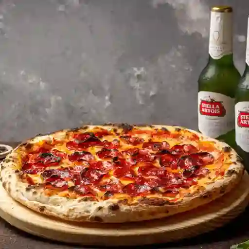 Pizza Mediana Clásica 2 Cervezas