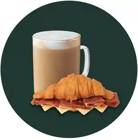 Latte & Croissant Jamón Serrano Y Queso